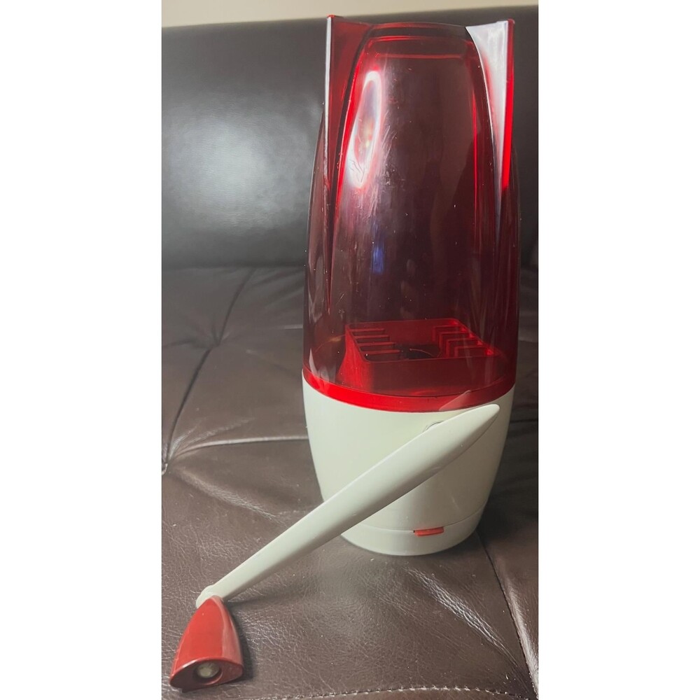 Dazey Ice Crusher Red White Manual Hand Crank Mid Century Barware Vintage